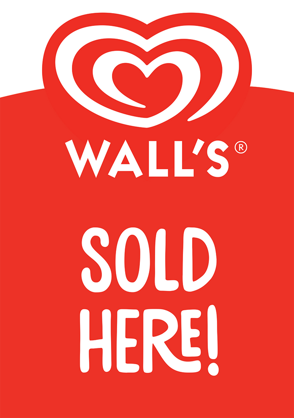 Walls logo window CLING for shop front
